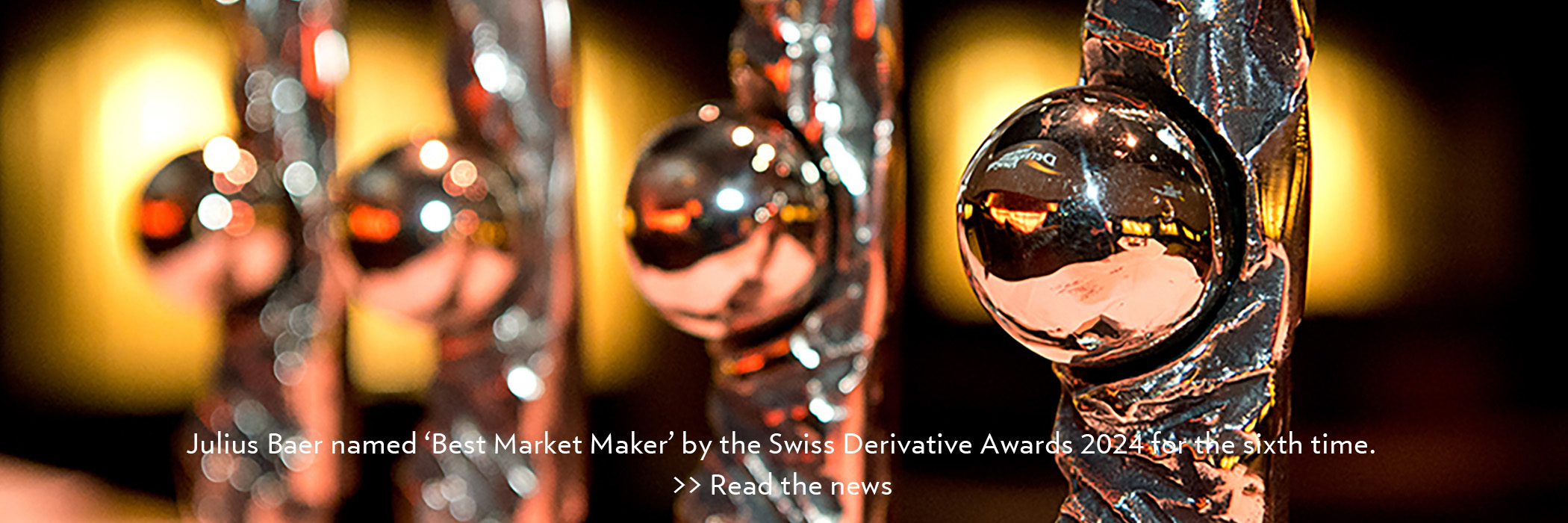 Julius Baer named ‘Best Market Maker’ by the Swiss Derivative Awards 2024 for the sixth time.